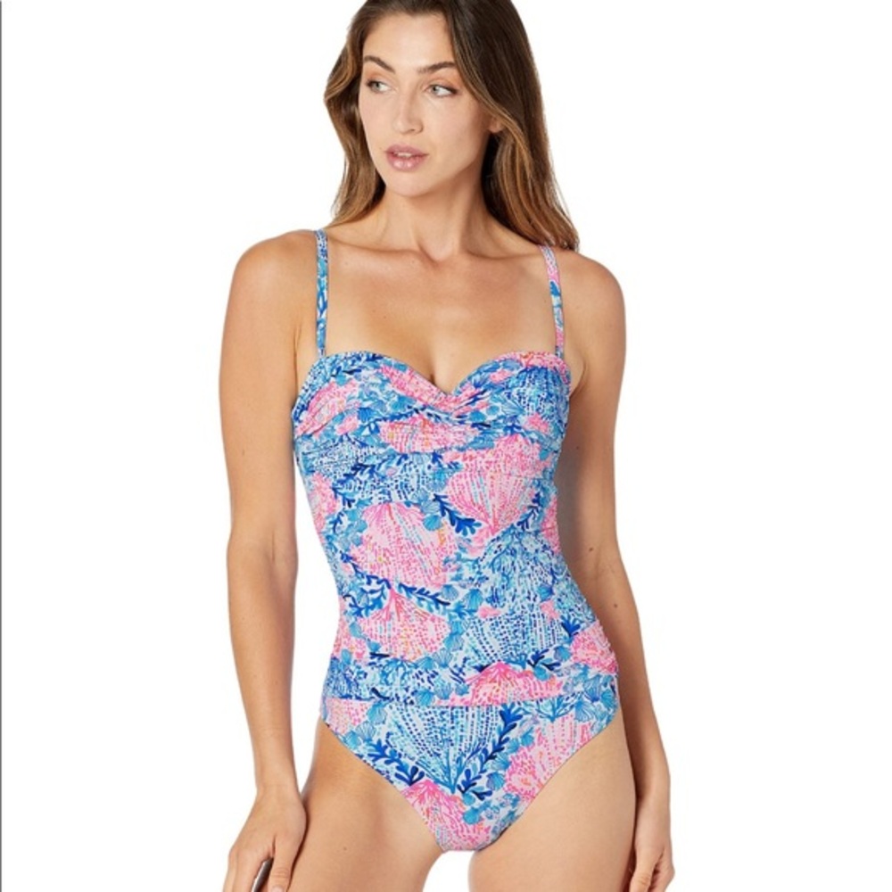 NWT Lilly Pulitzer Layne One-Piece Color Resort White Sway With Me Size 0
